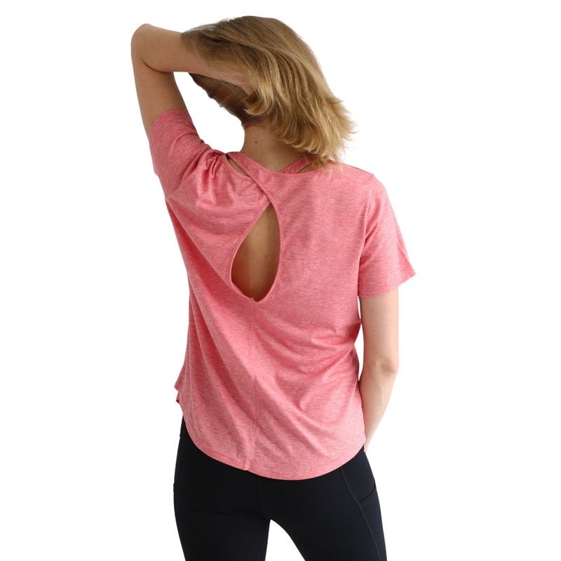 Harper Cross Back Short Sleeve Nursing Tee (sugar Coral) S Sugar Coral