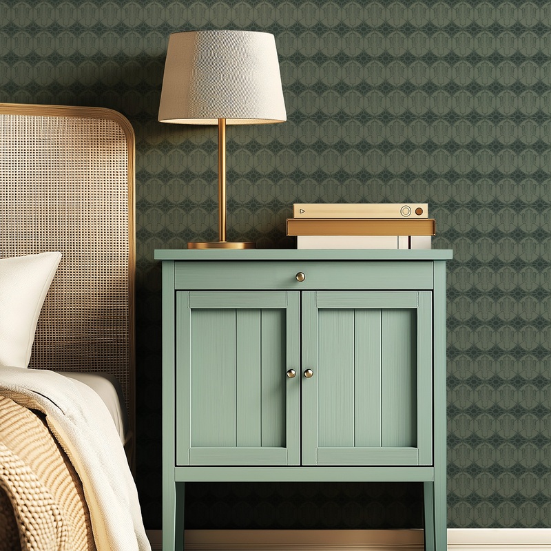 Luke Wallpaper By Erin Silliman Designs Sample 1 foot by 1 foot Black and White