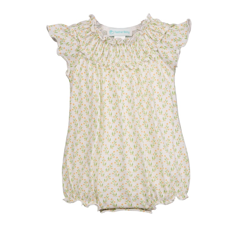 Ruched Bubble – Juniper 0-3 Months or 7-11 lb