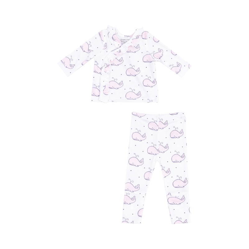 Take Me Home Set With Roll Over Cuff Pant – Bubbly Whale Pink NB