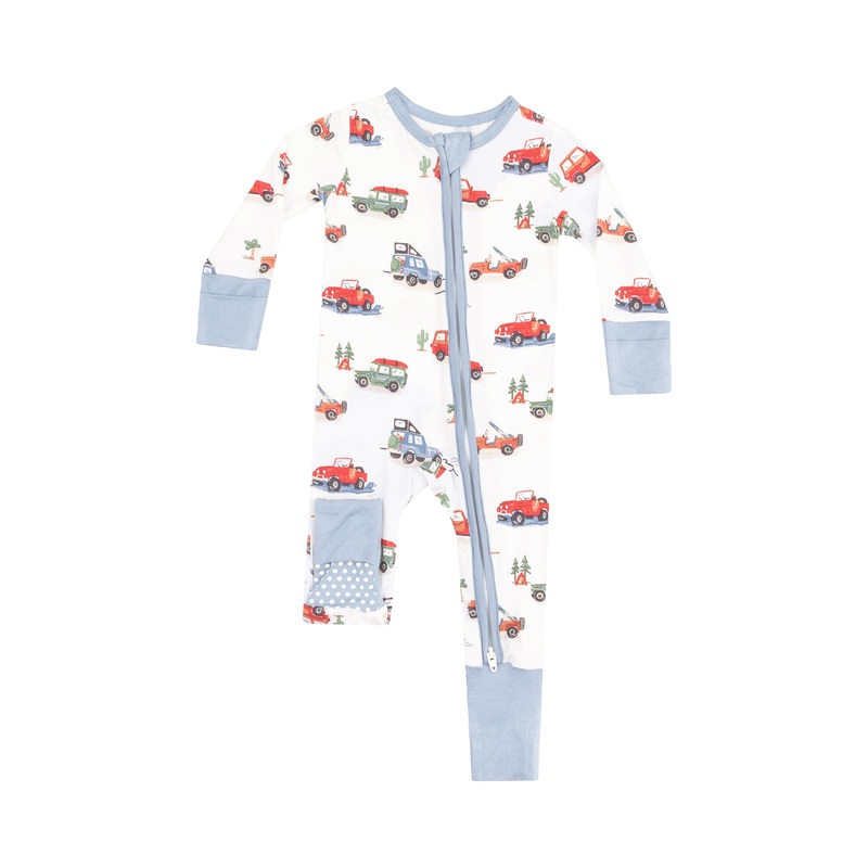 2 Way Zipper Romper – Off-road Adventure 0-3M