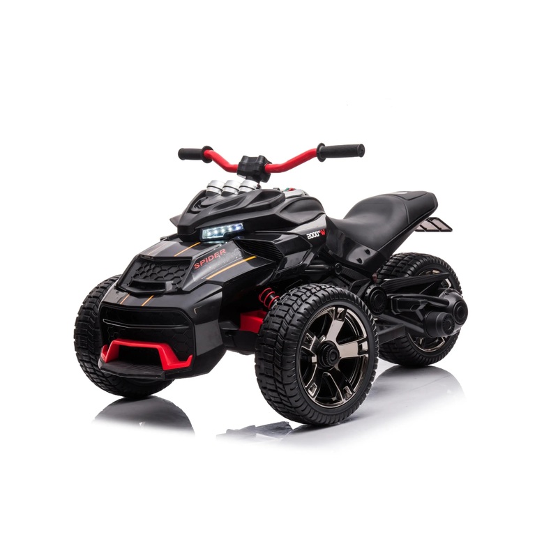 24v Freddo Spider 2 Seater Ride-on 3 Wheel Motorcycle Black