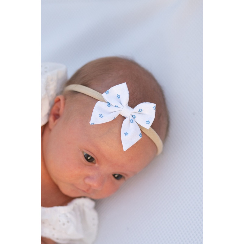 Indy Bloom- Blue | Mini Piggy Bow Alligator Clip