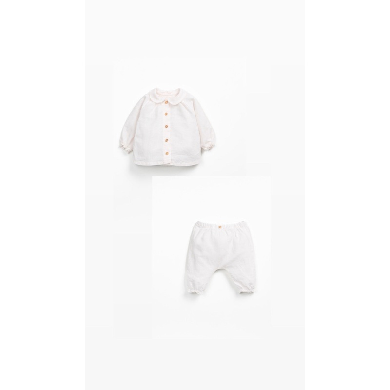 Play Up Linen Blouse And Pant Set 6M