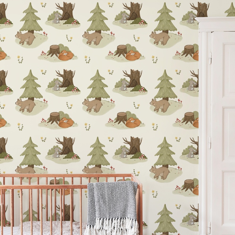 Spruce Wallpaper By Anna Lunak Sample 1 foot by 1 foot