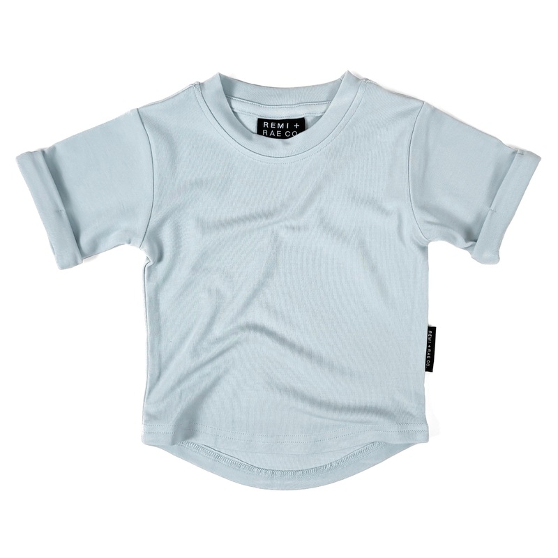 Bamboo Luxe Tee – Sky 3-6M