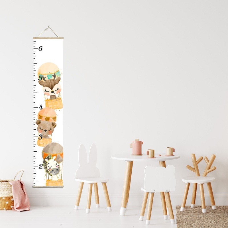 Canvas Kids Growth Chart – Hot Air Balloon