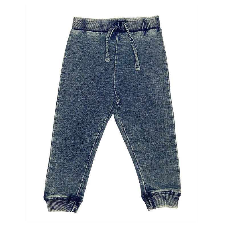Kids Denim Knit Jogger Pants – Dark Denim 6M