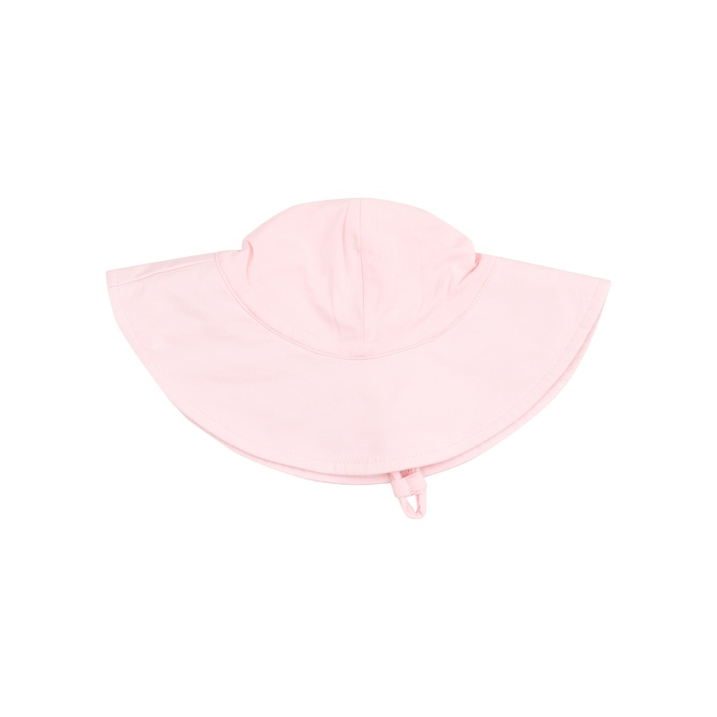 Wide Brim Sunhat – Solid Tickled Pink 0-6M