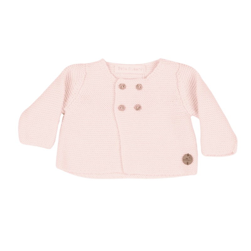 Girls Pale Pink Cotton Knit Cardigan 3m