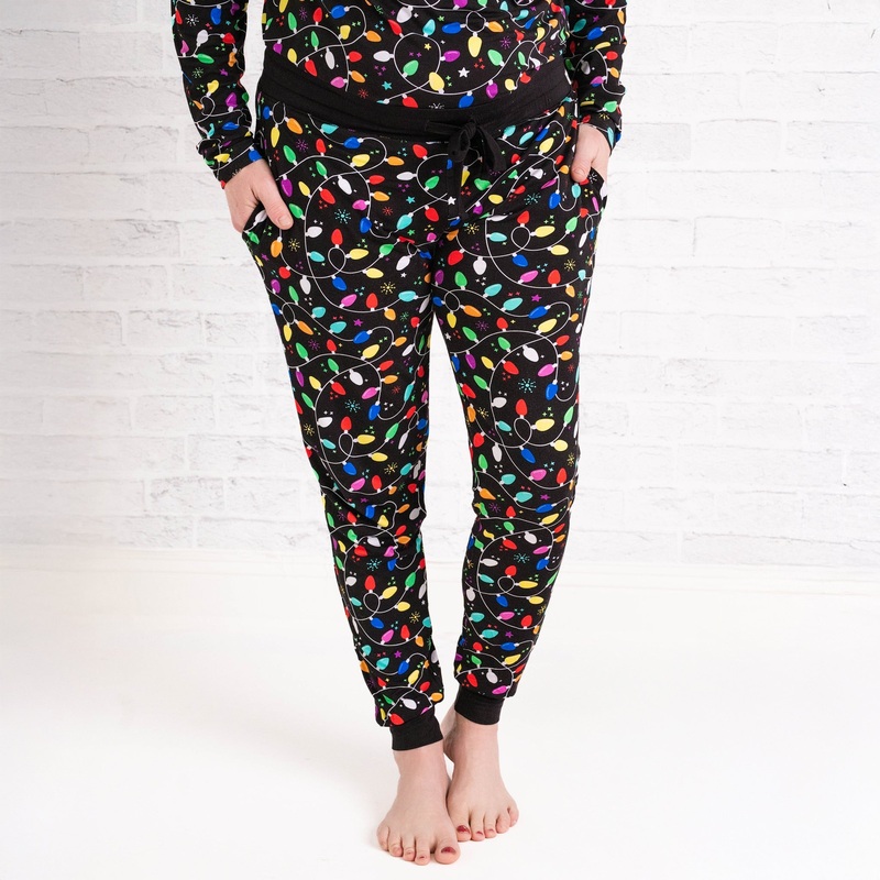 Holiday Lights | Women’s Bamboo Jogger Pajama Pants XS