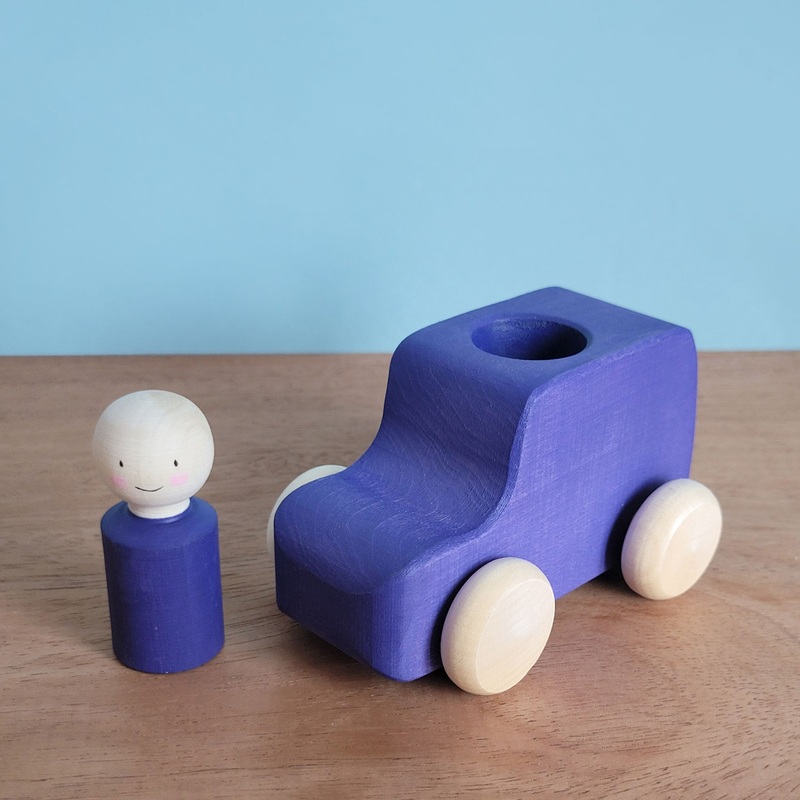 Skandico Rainbow Car and Driver Set blue-purple