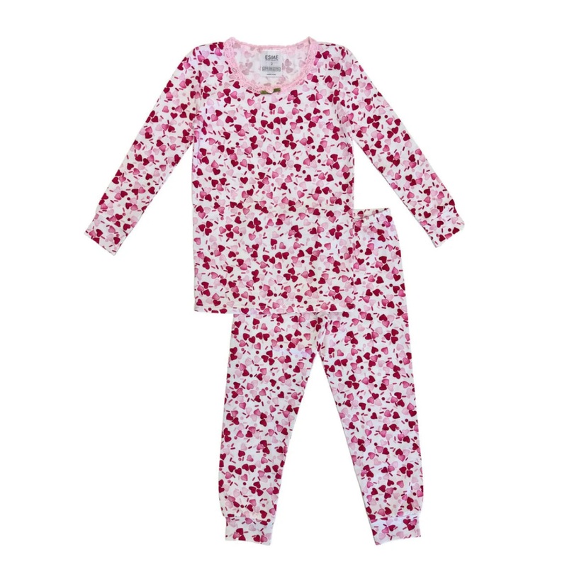 Esme Girls Short Sleeve Pant Set – Heart Sprinkle – Buy Now 4