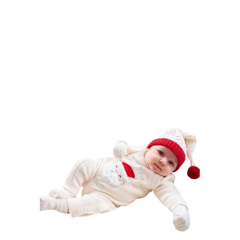 First Christmas Newborn Knitwear Set (5 Pcs) 0-3 M Cream