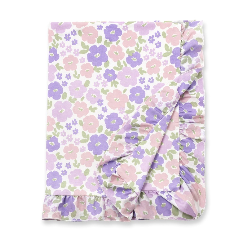Flower Frolic Bamboo Stroller Blanket One Size