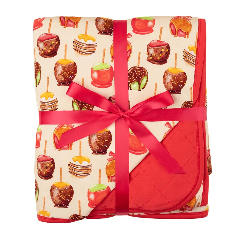 Candy Apples | Quilted Bamboo Toddler Blanket Toddler