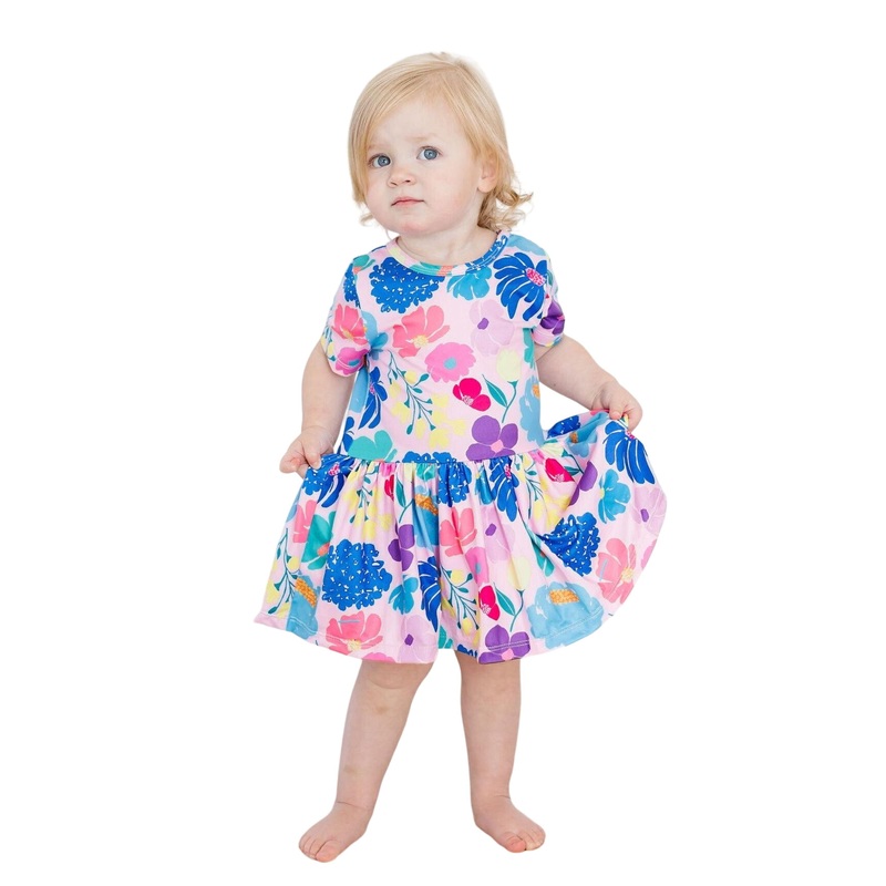 Dahlia Dreams S/s Twirl Bodysuit 0-3M