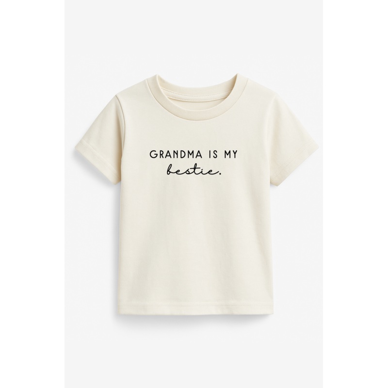 Grandma Is My Bestie Organic Cotton Kids Graphic Tee 2T