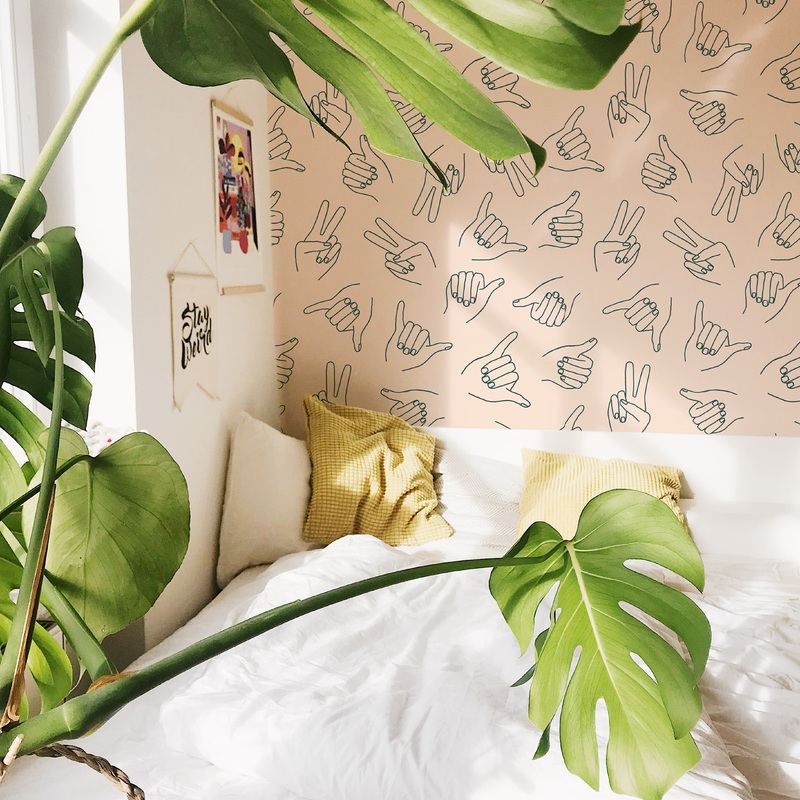 Hang Loose Wallpaper By Kmbo Designs Sample 1 foot by 1 foot