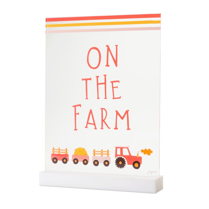 On The Farm Acrylic Table Top Sign
