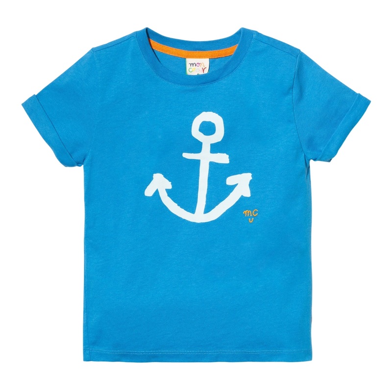 Recycled Cotton Anchor Kid T-shirt 02Y French Blue