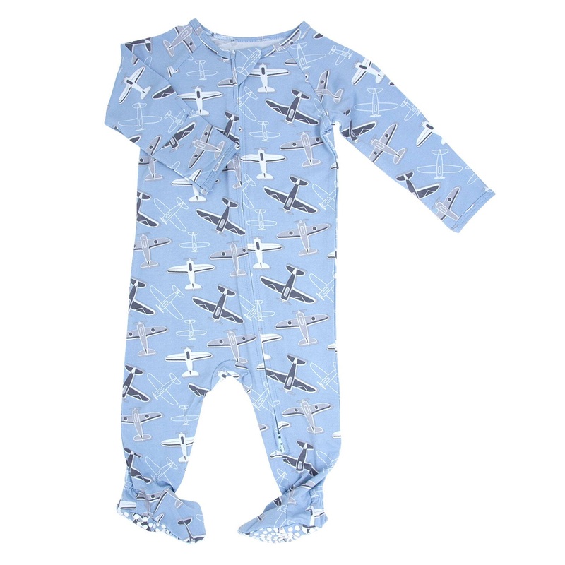 Zipper Footie – Blue Aircrafts Newborn Blue Aircrafts Boy