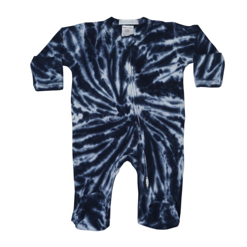 Baby Tie Dye Zipper Footie – Liam NB