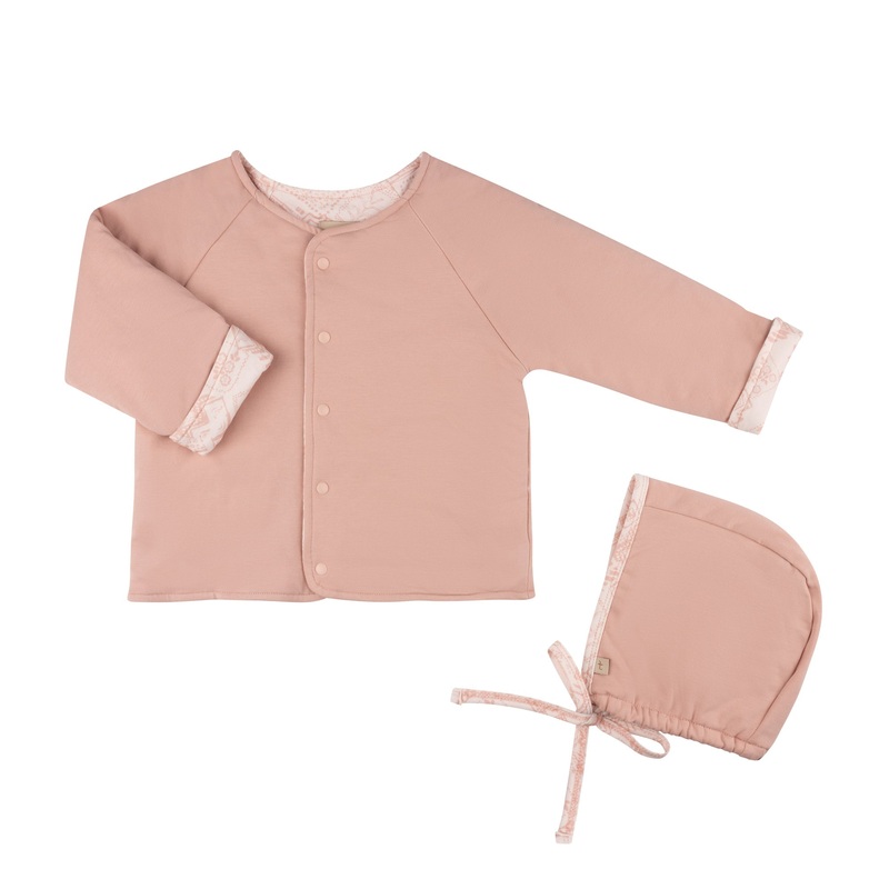 Blanket For Reversible Jacket And Bonnet Pink