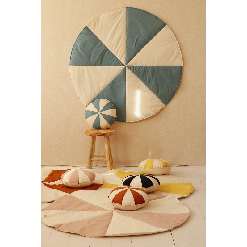 Blue Candy Round Patchwork Mat