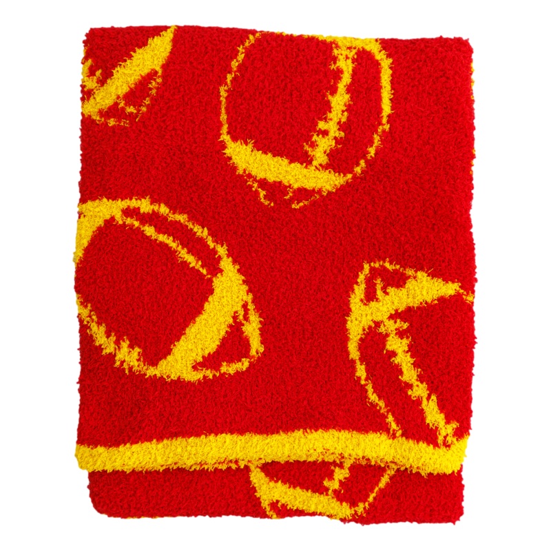 Football Blanket- Red/yellow -toddler