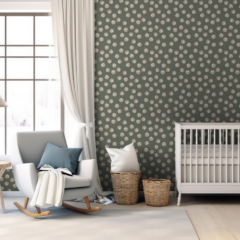 Griffy Wallpaper By Hailey Kiefer Designs Sample 1 foot by 1 foot Navy