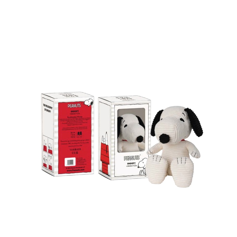 Plush Peanuts Snoopy Corduroy Cream In Gift Box 11″