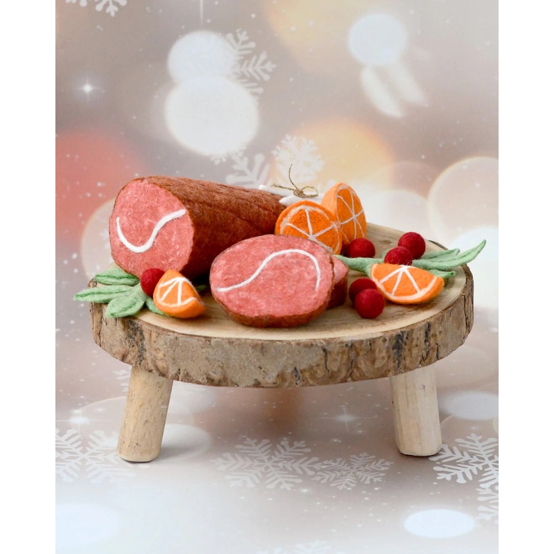 Sale Felt Christmas Ham Feast Play Food Set