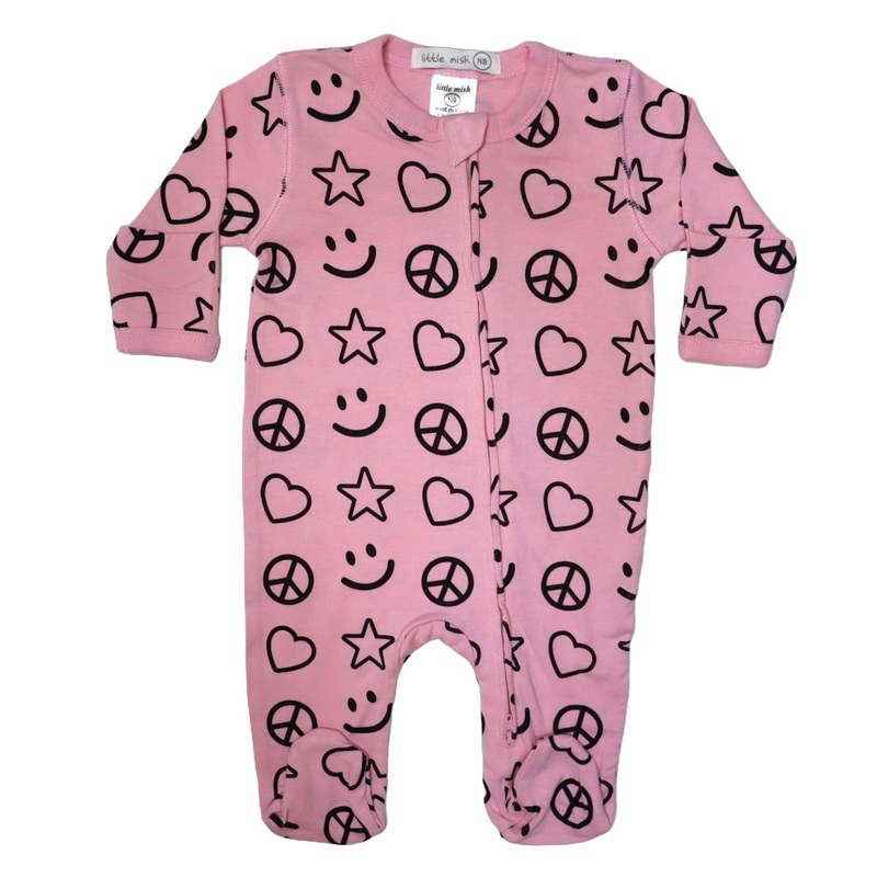 baby Zipper Footie – Smile NB