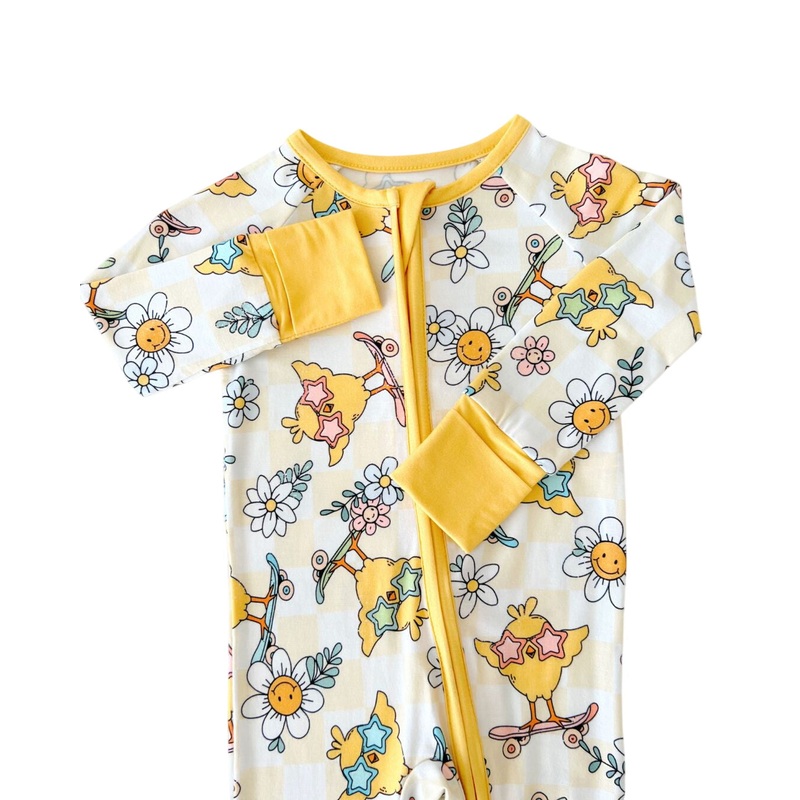 Easter Bamboo Zip Romper | Skater Chick 0-3M