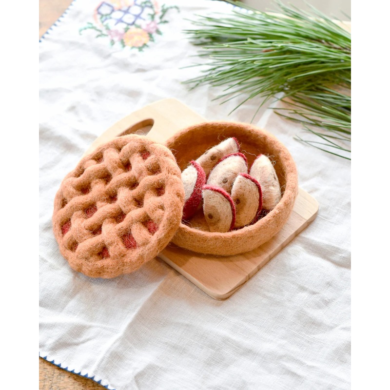 Felt Apple Pie Play Food Set
