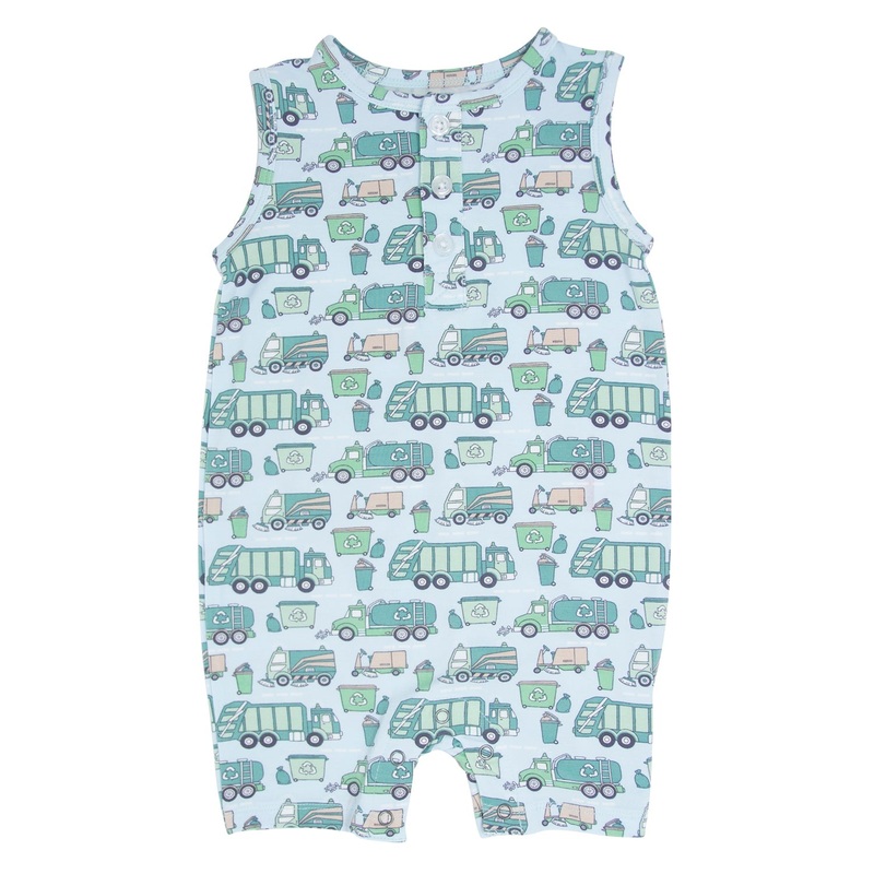 Garbage Trucks Recycle Tank Romper Newborn Reduce, Reuse, Recycle Boy