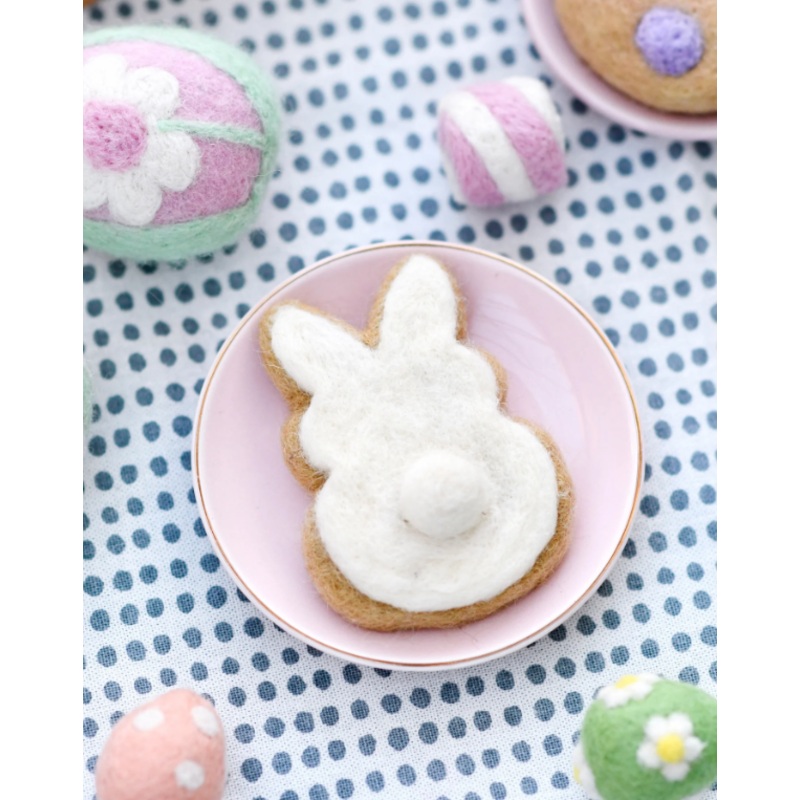 Sale Felt White Easter Bunny Cookie