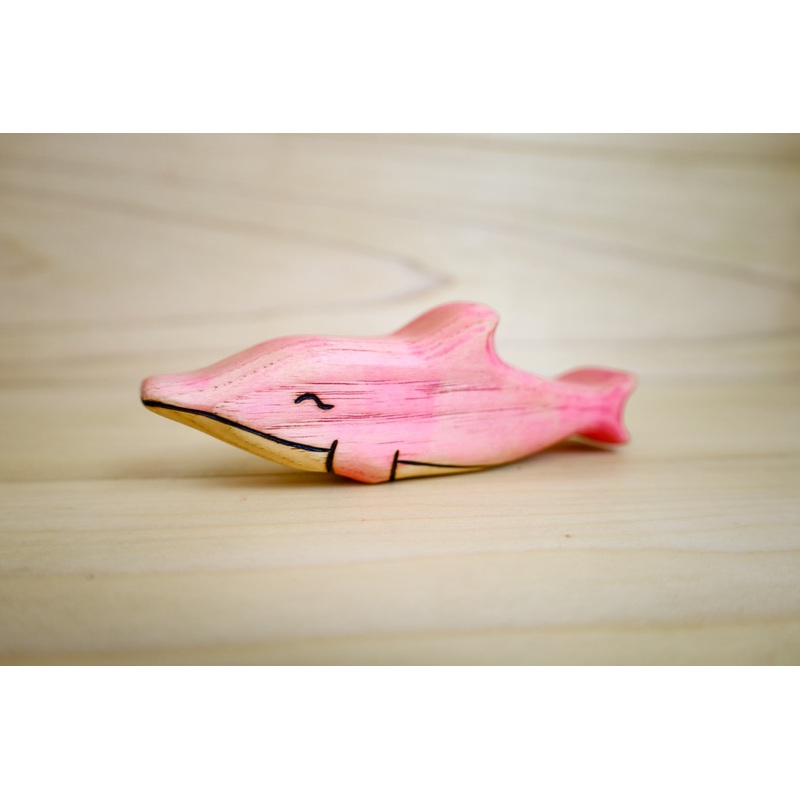 Wooden Amazon Pink Dolphin Toy
