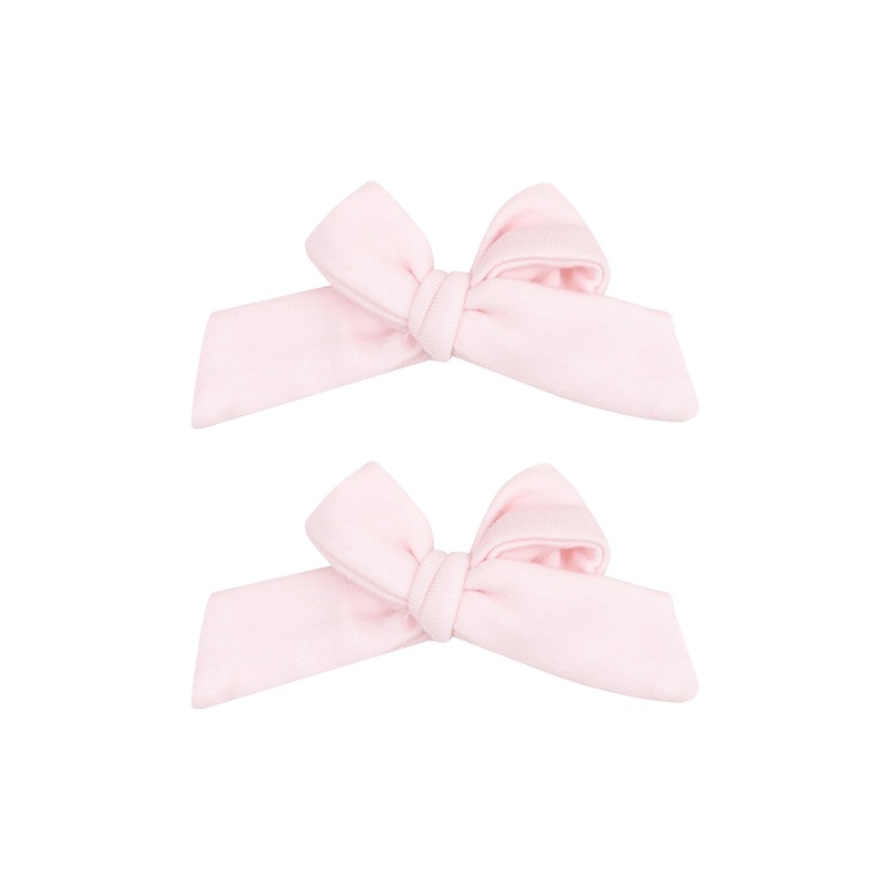 2 Pack Hair Bow With Clip – Solid Classic Pink O/S