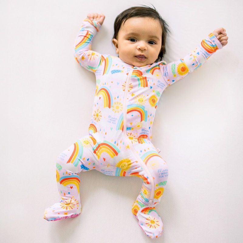 The Second-skin Footie | Here Comes The Sunshine (pink) | “mama, I Wished For You” Newborn