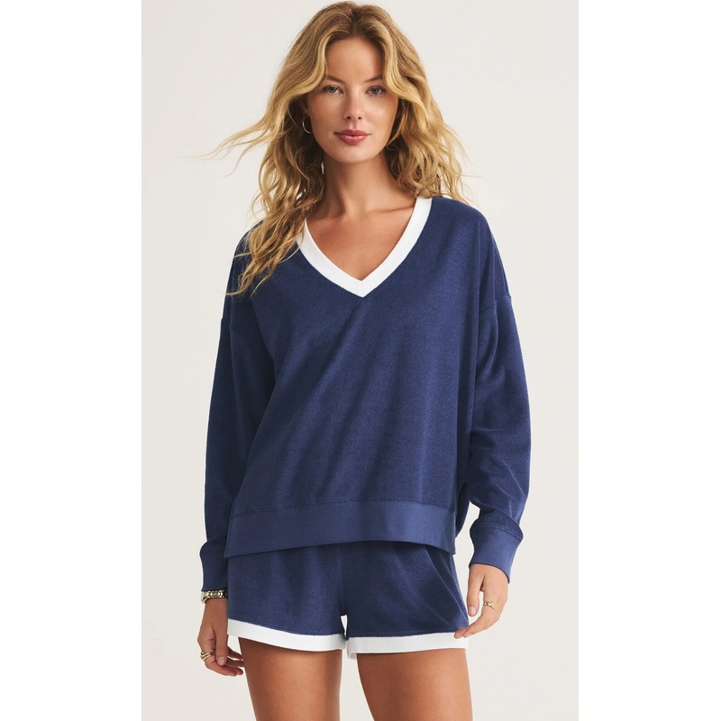 Z Supply Marx Soyer Navy Terry Set Xs