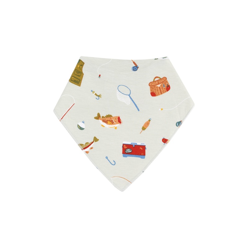 Bandana Bib – Fishing Things Green O/S