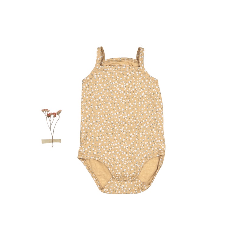 The Printed Tank Onesie – Tan Bud 0m