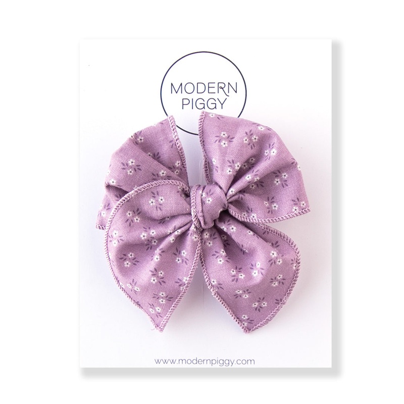 Violet | Petite Party Bow Alligator Clip