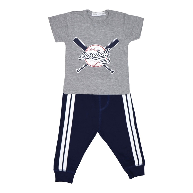 baby Tee And Pants Set – Baseball All Star Patch 3M