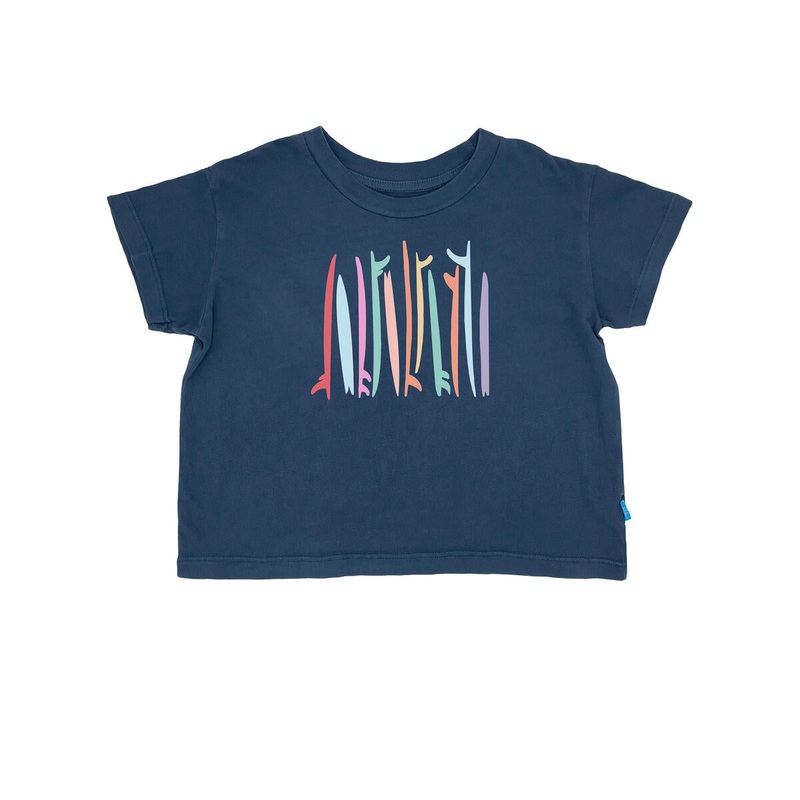 Feather 4 Arrow Rainbow Crop Tee For Girls | Kids Surf Style 8