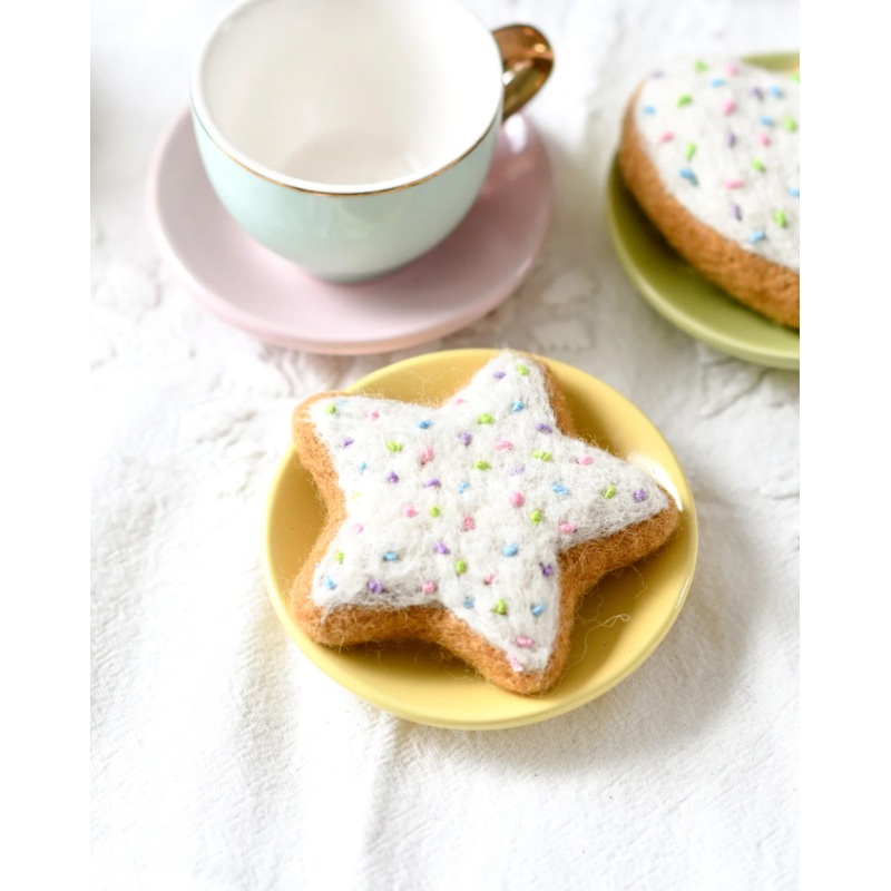 Felt Star Icing Cookies with Sprinkles