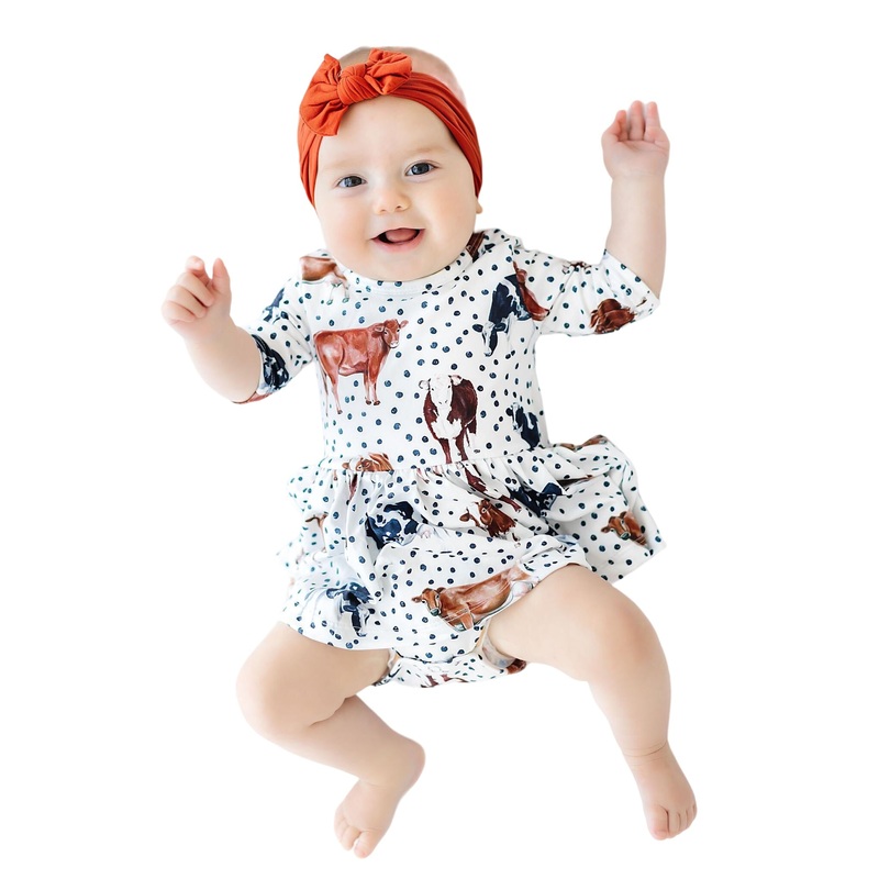 Moo Meadows Twirl Bodysuit 0-3M