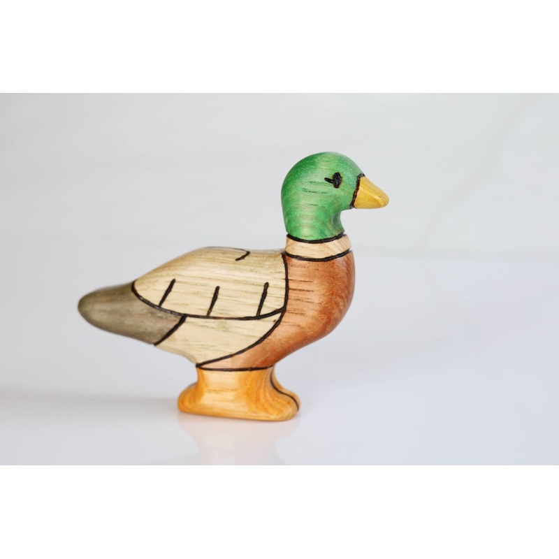 Wooden Mallard Duck Toy